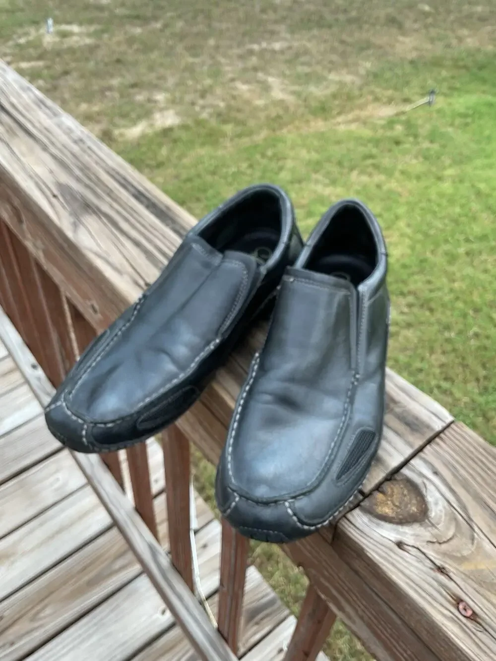Cole Haan Men’s NikeAir Leather Black Slip On Loafers Shoes Size 11M